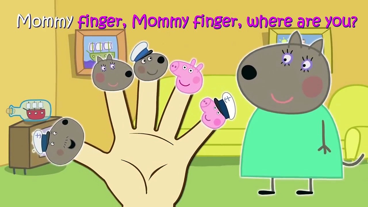 Peppa Pig Dog 4 Finger Family \ Nursery Rhymes Lyrics