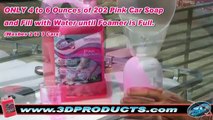 4 to 6 ounces of Pink Car Soap cleans 2 to 3 cars!