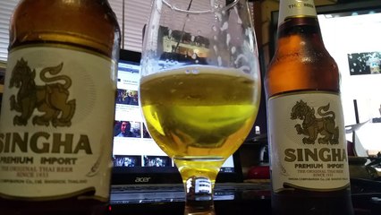 Singa Beer with John.