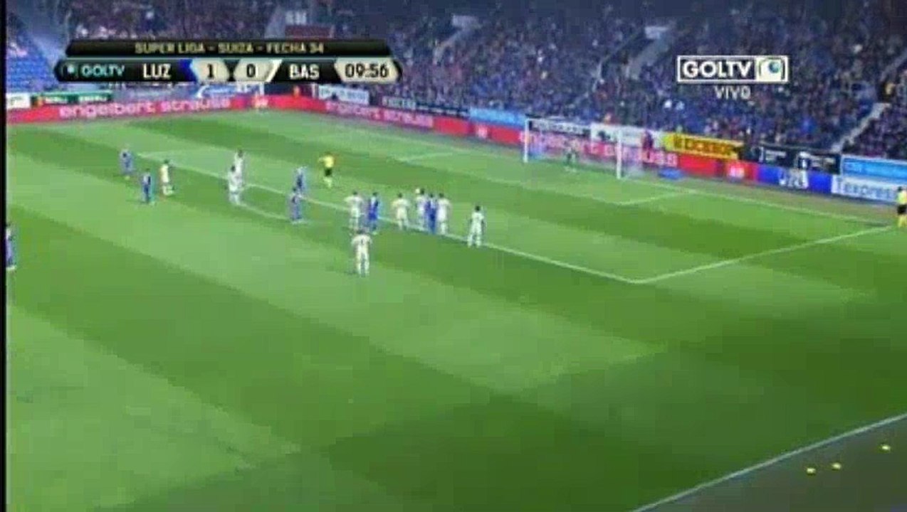 Jakob Jantscher Penalty Goal - Luzern 2-0 Basel 16.05.2016
