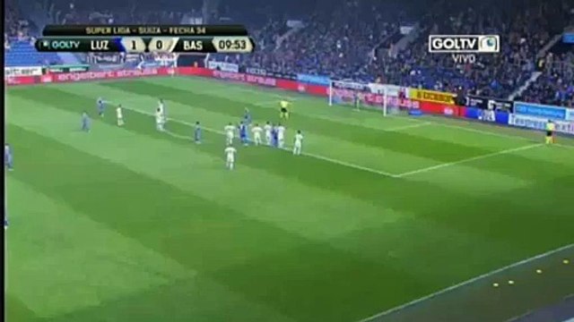 Jakob Jantscher goal penalti-Luzern 2 - 0 Basel 16-05-2016