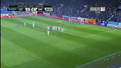 Jakob Jantscher goal penalti-Luzern 2 - 0 Basel 16-05-2016