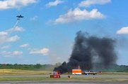 Terrifying Scene Where Pilot Died After His Biplane Crashed At Airshow