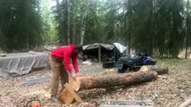 How to make the first cut with an Alaska chainsaw mill