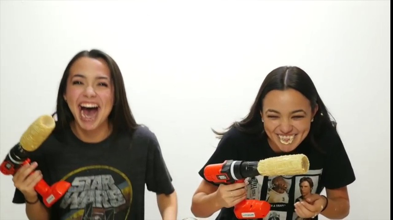 El reto viral de comer maíz con taladro o el 'Corn on the drill challenge'