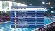 séries 100m brasse H - ChE 2016 natation (Bussière, Perez-Dortona)