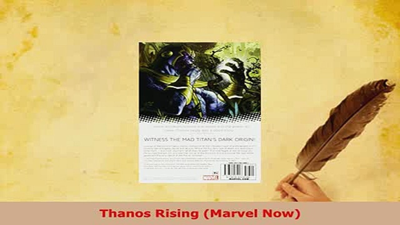 PDF  Thanos Rising Marvel Now Ebook