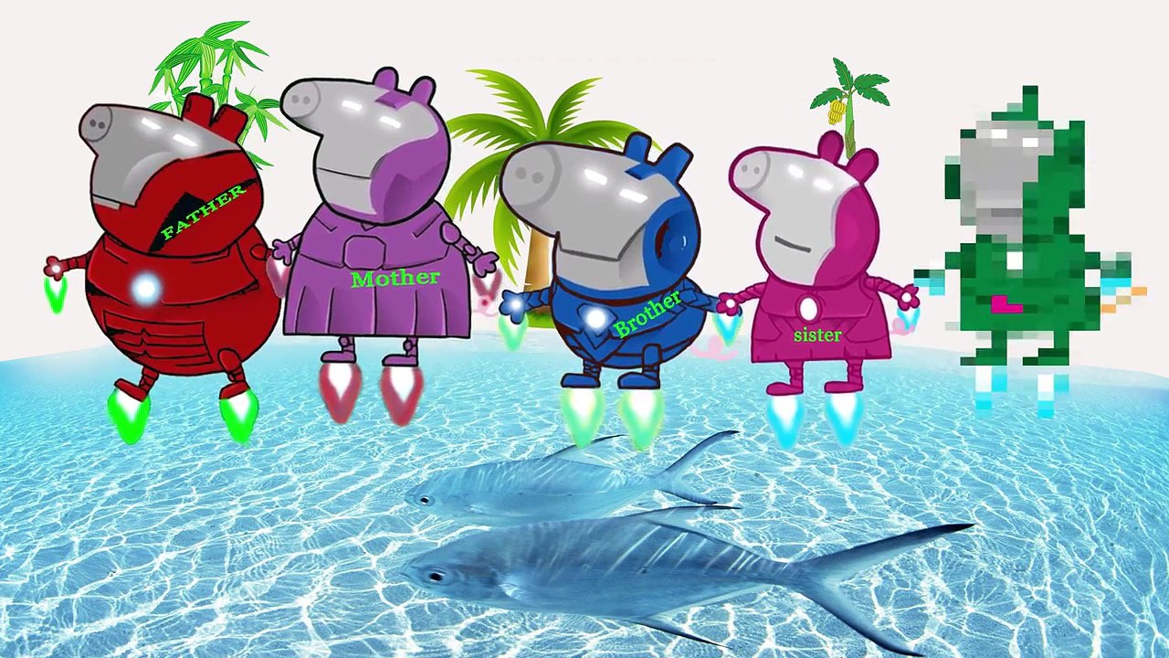 Peppa Pig Finger Family Iron man - PEPPA PIG IRON MAN Daddy Finger - Nursery Rhymes Lyrics