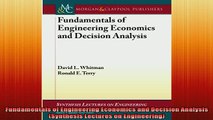 Downlaod Full PDF Free  Fundamentals of Engineering Economics and Decision Analysis Synthesis Lectures on Full EBook