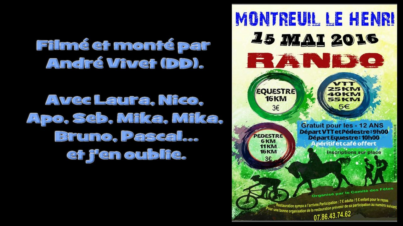 Rando VTT de Montreuil-le-Henri (72), dimanche 15 mai 2016