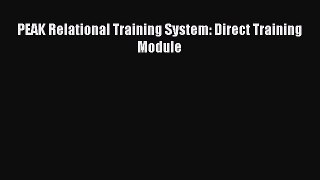 Download PEAK Relational Training System: Direct Training Module PDF Free