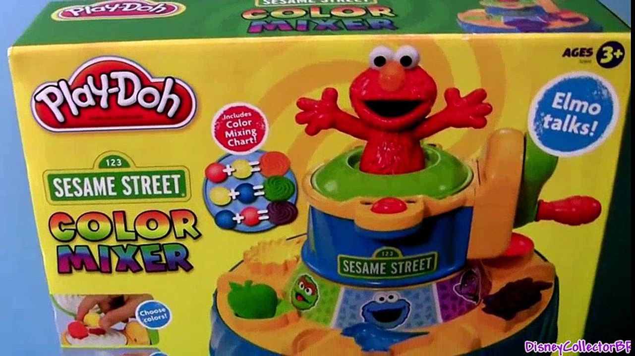 Play Doh Color Mixer Learn Colors as Elmo Talks With Cookie Monster Sesame Street toy Review | HD