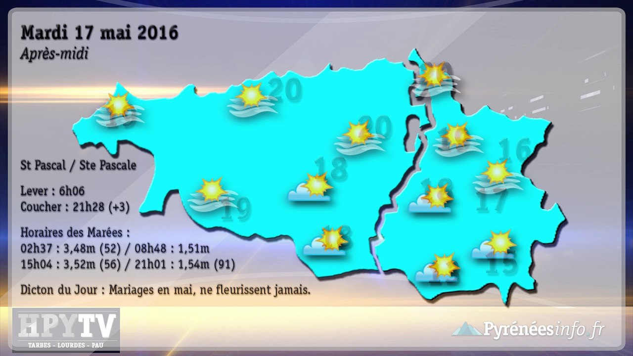 [HPyTv] La Météo des Pyrénées (17 mai 2016)