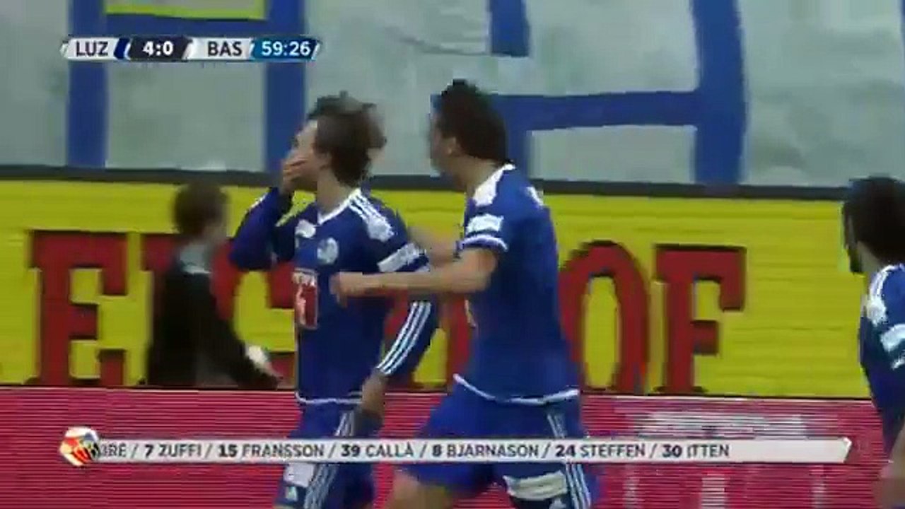 Nicolas Haas Goal ● FC Luzern vs FC Basel ● Swiss Super League 16-05-2016