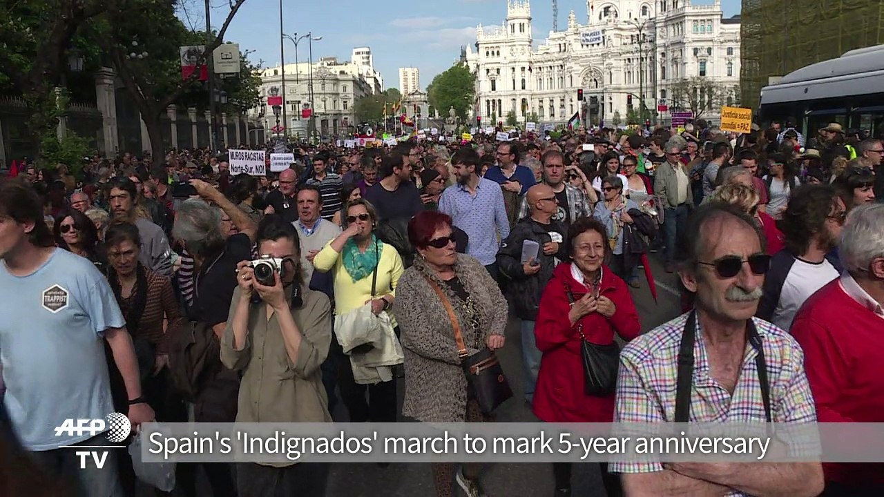 Spain's 'Indignados' march to mark five-year anniversary