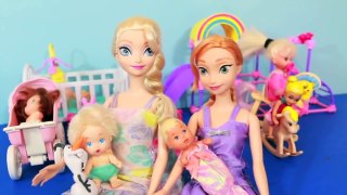 ELSA DAYCARE Play Doh Barbie FROZEN PARODY PEPPA PIG Part 1 Anna Maleficent Babysit AllToyCollector