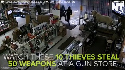 10 Thieves Steal 50 Weapons From A Gun Store