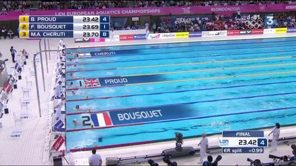 VIDEO. Euro : Fred Bousquet file en finale du 50m papillon