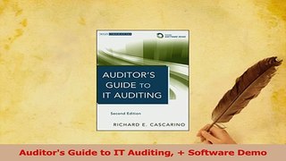 Download  Auditors Guide to IT Auditing  Software Demo PDF Online