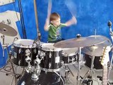 My 25 month year old nephew playing the drums