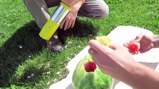Watermelon Vs Mortar in Slow Motion