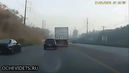 Lucky Bastard Escaped From Death Three Times In 30 Seconds After One Wrong Maneuver On Road!