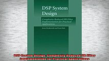 Free Full PDF Downlaod  DSP System Design Complexity Reduced IIR Filter Implementation for Practical Applications Full EBook
