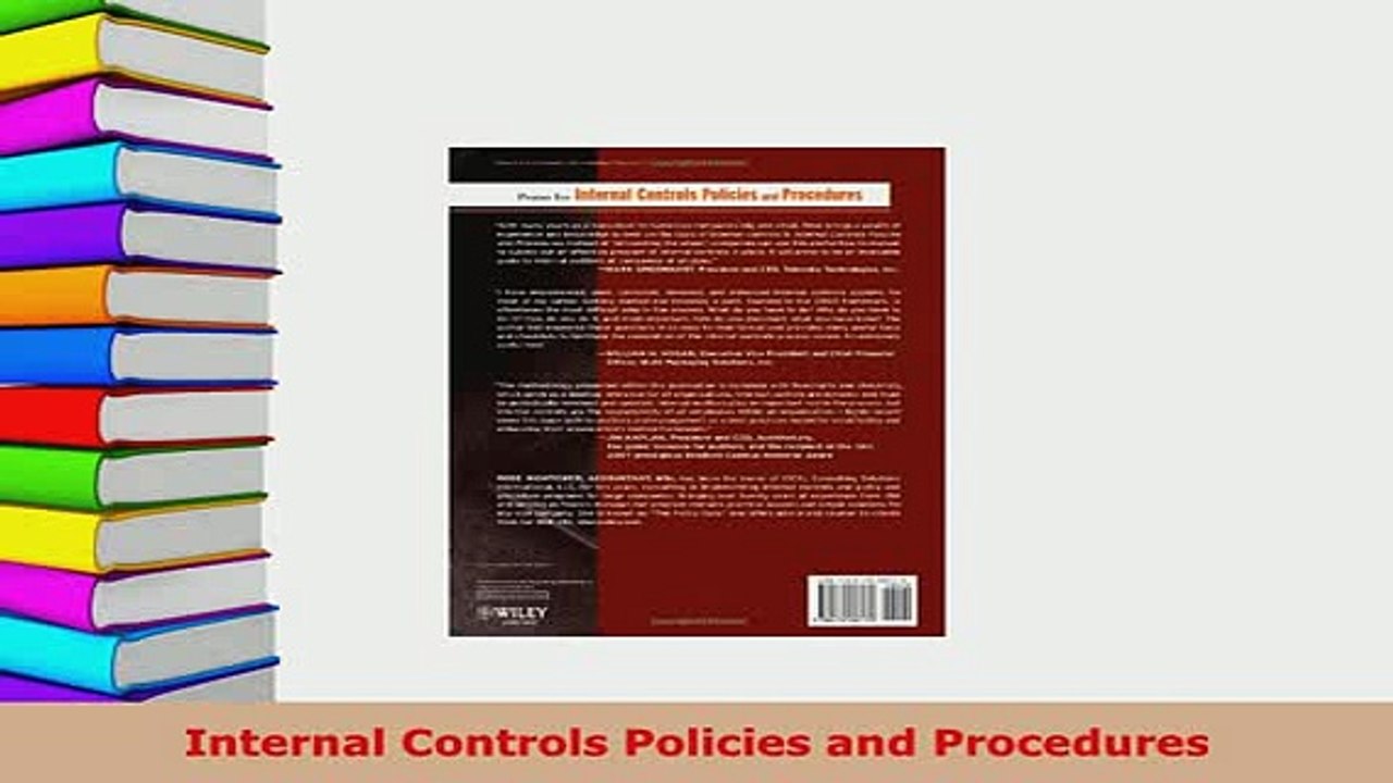 PDF  Internal Controls Policies and Procedures Read Online
