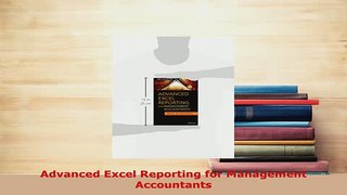 PDF  Advanced Excel Reporting for Management Accountants Download Online