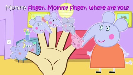 Peppa Pig Elephant 4 Finger Family \ Nursery Rhymes Lyrics