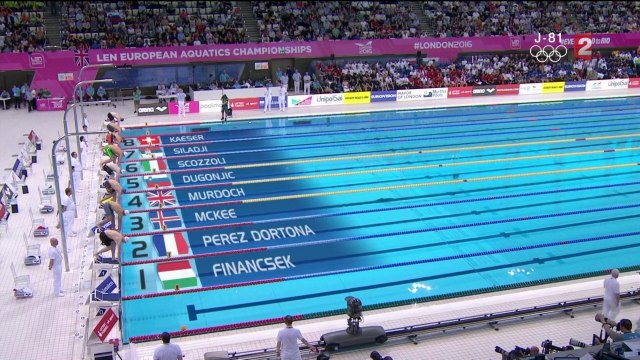 demi-finales 100m brasse H - ChE 2016 natation (Perez-Dortona)