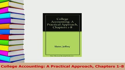Read  College Accounting A Practical Approach Chapters 18 Ebook Free