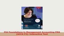 PDF  FIA Foundations in Management Accounting FMA ACCA F2 Interactive Text Download Online