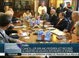 Canciller cubano recibe a su par español en La Habana