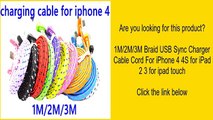 1M/2M/3M Braid USB Sync Charger Cable Cord For iPhone 4 4S for iPad 2 3 for ipad touch