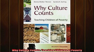 EBOOK ONLINE  Why Culture Counts Teaching Children of Poverty  DOWNLOAD ONLINE