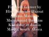 Farewell takreer by Maulana M.I.Khushtar at Jamia Masjid South Africa