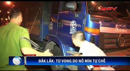 Hiện trường vụ nổ mìn tự chế ở Đắk Lắk