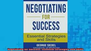 FREE EBOOK ONLINE  Negotiating for Success Essential Strategies and Skills Full EBook