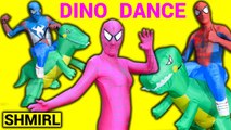 SPIDERGIRL DINO DANCE SPIDERMAN Dancing Fun Kids DINO DANCE T-Rex Superhero Fun in Real Life SHMIRL (1080p)