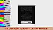 PDF  The Cambridge Companion to Seamus Heaney  Read Online