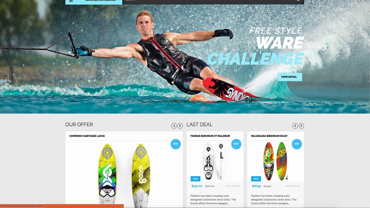 Free Windsurfing Shopify Theme - apollotheme.com