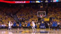 Stephen Curry Drains the Three to Beat the Half-Time Buzzer Against OKC!