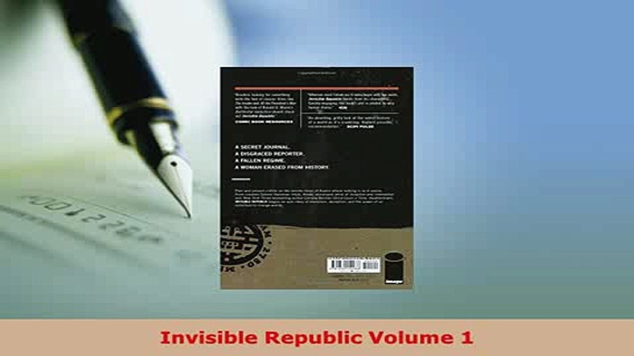 PDF  Invisible Republic Volume 1 Free Books