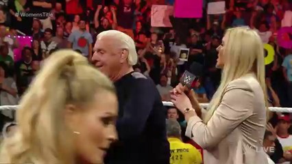 Natalya & Charlotte collide during the WWE Women's Championship Contract Signing- Raw, May 16, 2016