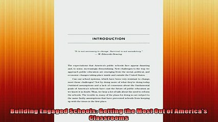 READ book  Building Engaged Schools Getting the Most Out of Americas Classrooms  FREE BOOOK ONLINE