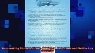 Downlaod Full PDF Free  Rainmaking Conversations Influence Persuade and Sell in Any Situation Online Free
