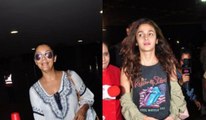 Alia Bhatt And Gauri Khan MOBBED At Mumbai Airport