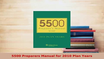 PDF  5500 Preparers Manual for 2010 Plan Years  EBook