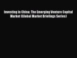 Read Investing in China: The Emerging Venture Capital Market (Global Market Briefings Series)